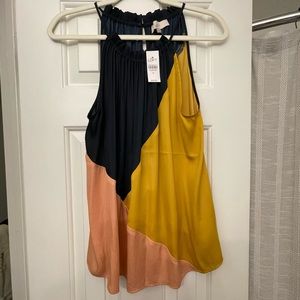 Color-block LOFT Halter Tank